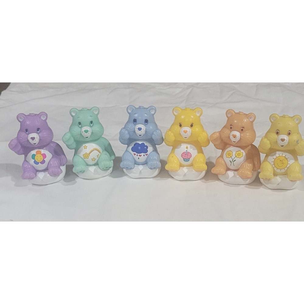 Lot of 6 Vintage Care Bears PVC Figurines Figures Set